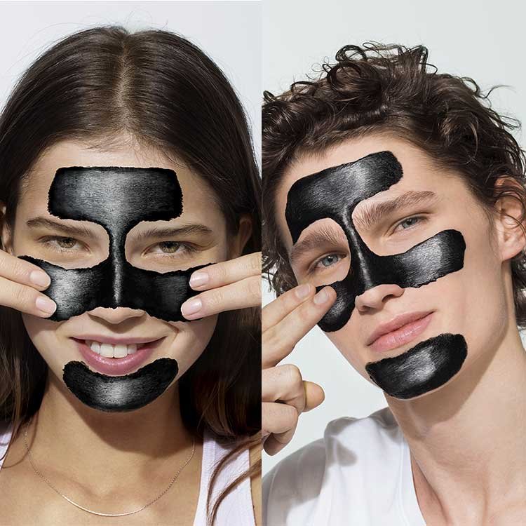 Charcoal Peel Off Mask on model